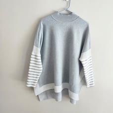 Poncho style sweater pollover