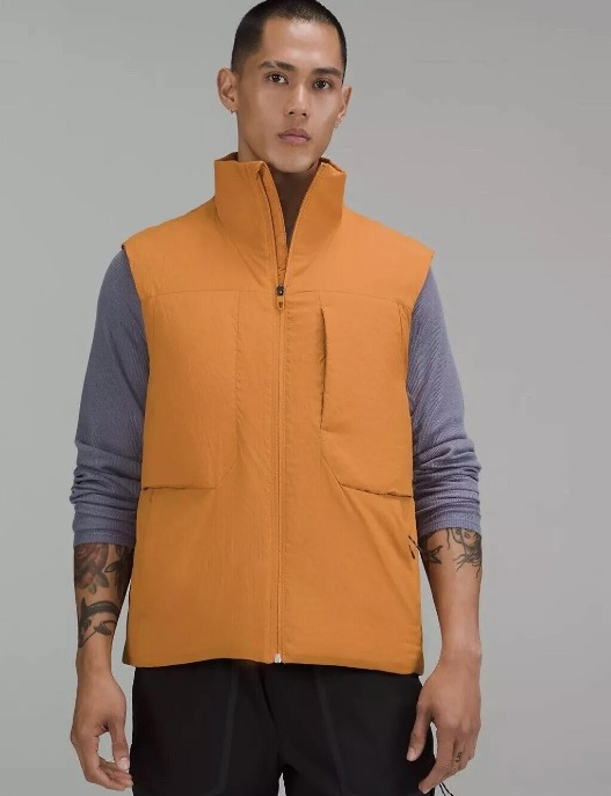 Lululemon Insulated Hiking Vest Men's Size M Autumn Orange