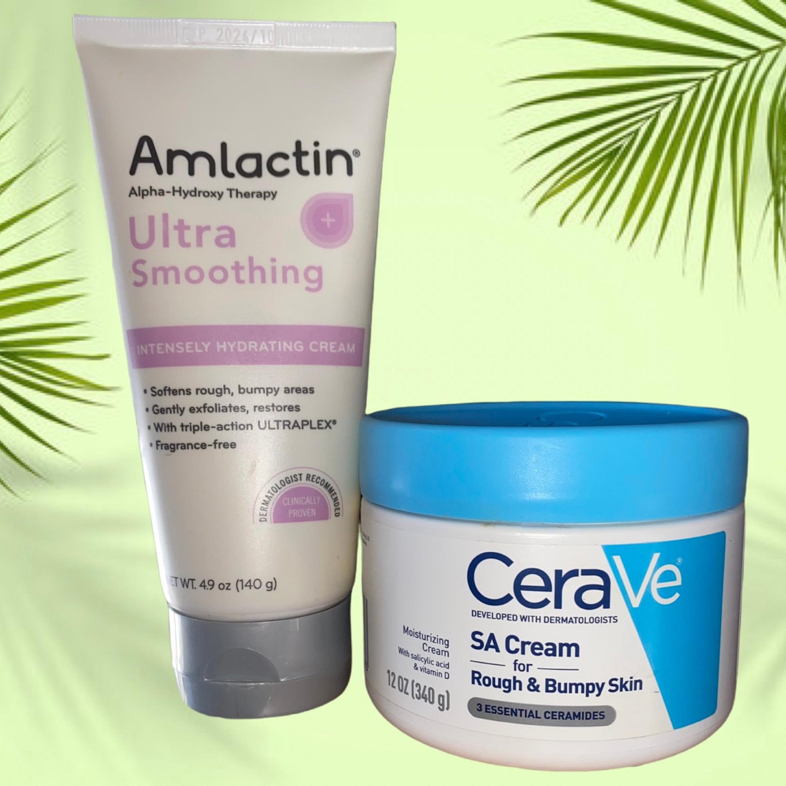 CERAVE SA Cream (12 oz) & AMLACTIN Ultra Smoothing Alpha Hydroxy Cream (4.9 oz)