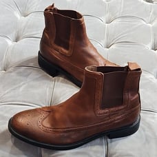 All Saints Spitalfields Wing Tip Brown Leather Chelsea Boots Mens Shoes 46 13