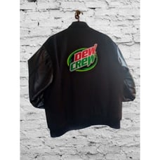 1980's NASCAR Game Sportswear Ltd Dodge Dew Crew Letterman Jacket Men XL Wool