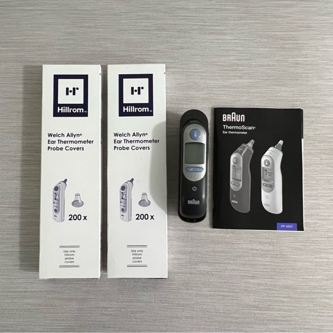 Braun Thermoscan 7 IRT 6520 Ear Thermometer with New (2) 200x Ear Probe Covers