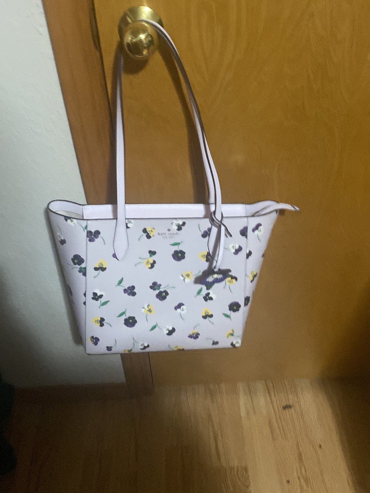 Kate Spade New York Beige Refined Grain Leather Tote Bags