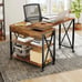 L Shaped 360° Rotatable Desk Corner Computer Laptop Table Workstation Side Table