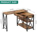 L Shaped 360° Rotatable Desk Corner Computer Laptop Table Workstation Side Table