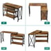 L Shaped 360° Rotatable Desk Corner Computer Laptop Table Workstation Side Table