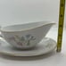 Hutschenreuthe r Bavaria GRAVY BOAT w/ Underplate Handle Painted Flowers Gold Ri