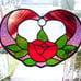 Red Teacup Rose in a Heart Act