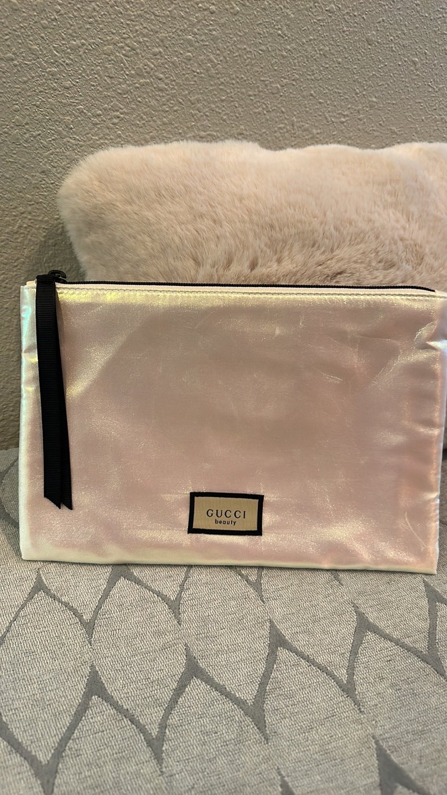 Gucci iridescent make up bag