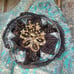 Vintage St. John couture Skirt suit jacket brooch tweed mint green brown blue