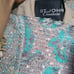Vintage St. John couture Skirt suit jacket brooch tweed mint green brown blue