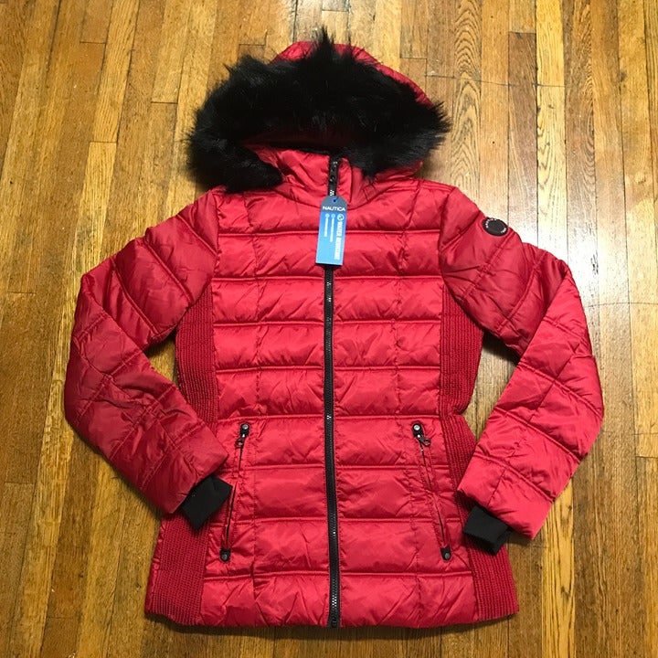 * Last ONE * Nautica Ladies Puffer Jacket with Faux Fur Trim - XXL Only