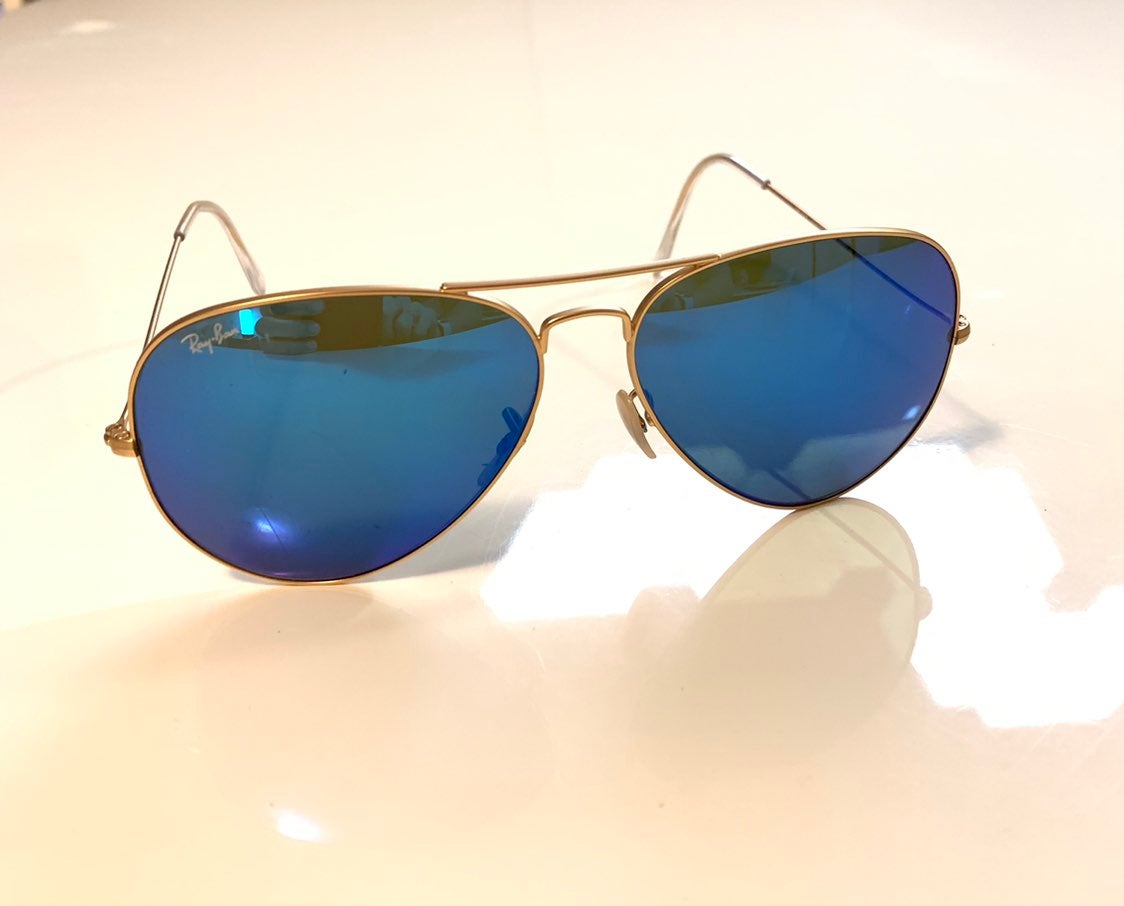 Ray-Ban Aviator Flash Blue Sunglasses