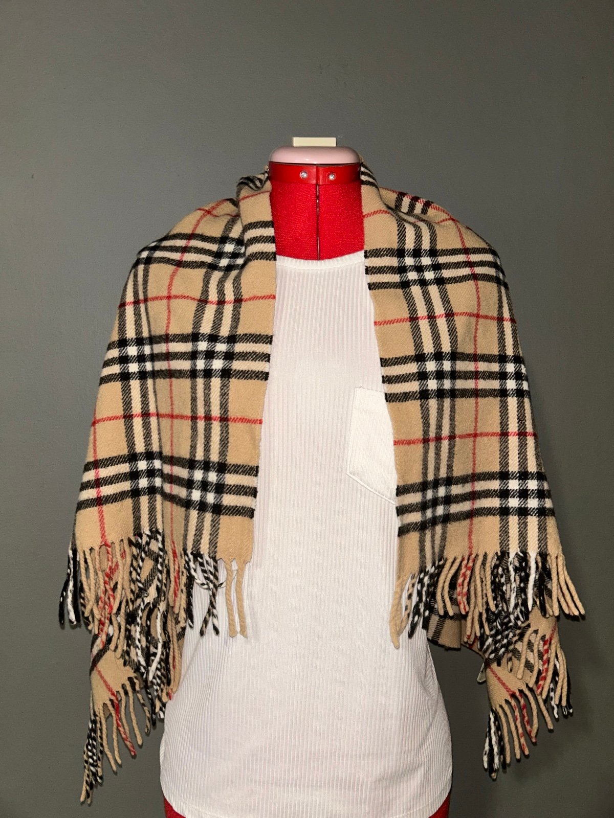 Burberry Nova Check Wool Women's Shawl