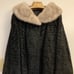 Swakara Lamb Real Fur Coat With Mink Fur Collar M