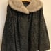 Swakara Lamb Real Fur Coat With Mink Fur Collar M