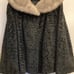 Swakara Lamb Real Fur Coat With Mink Fur Collar M