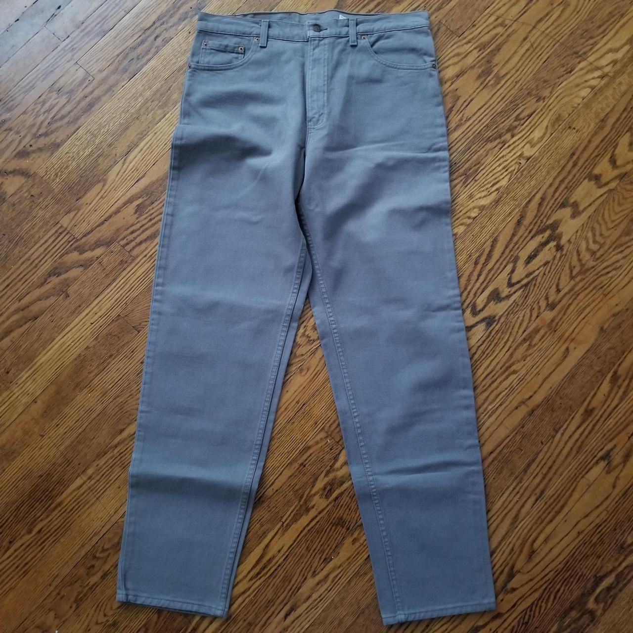 Vintage 90s Made in USA Levi's 550 Relaxed Fit Tapered Leg Gray Denim