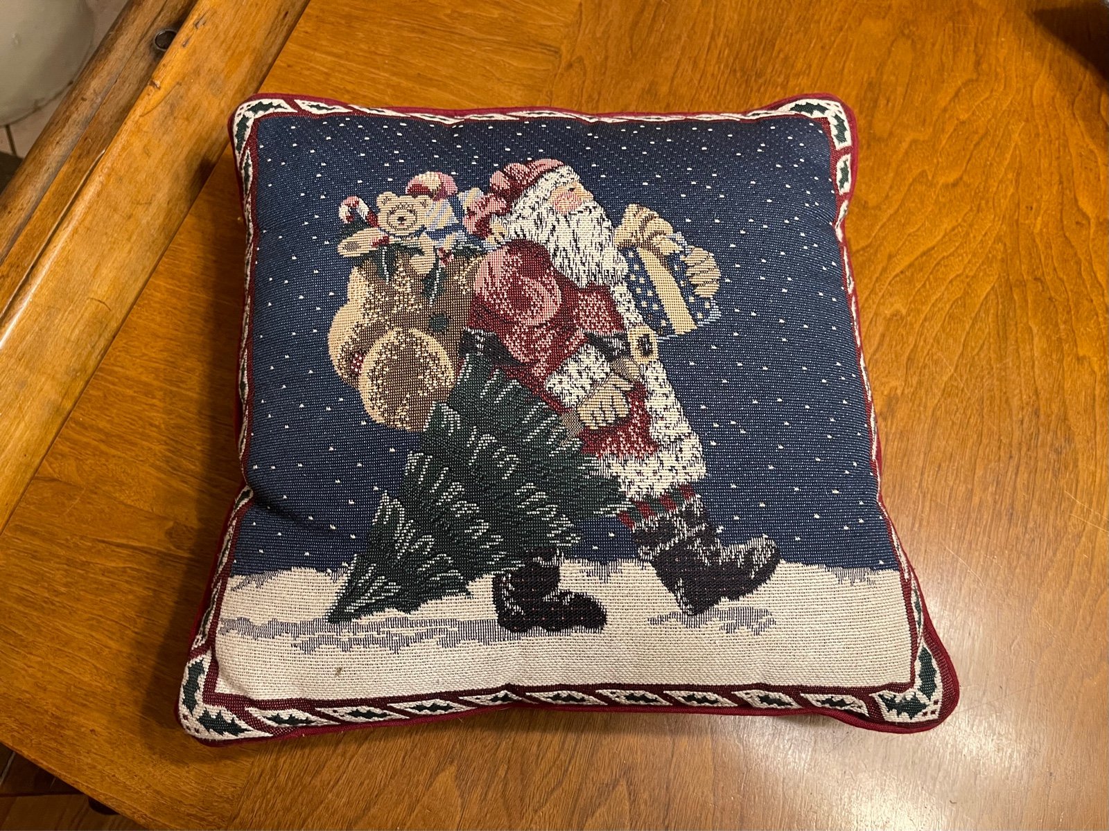cheap Vintage Needlepoint Father Christmas Pillow Riverdale Christmas Pillow 16x16 in Home cheap Vintage Needlepoint Father Christmas Pillow Riverdale Christmas Pillow 16x16 in Home