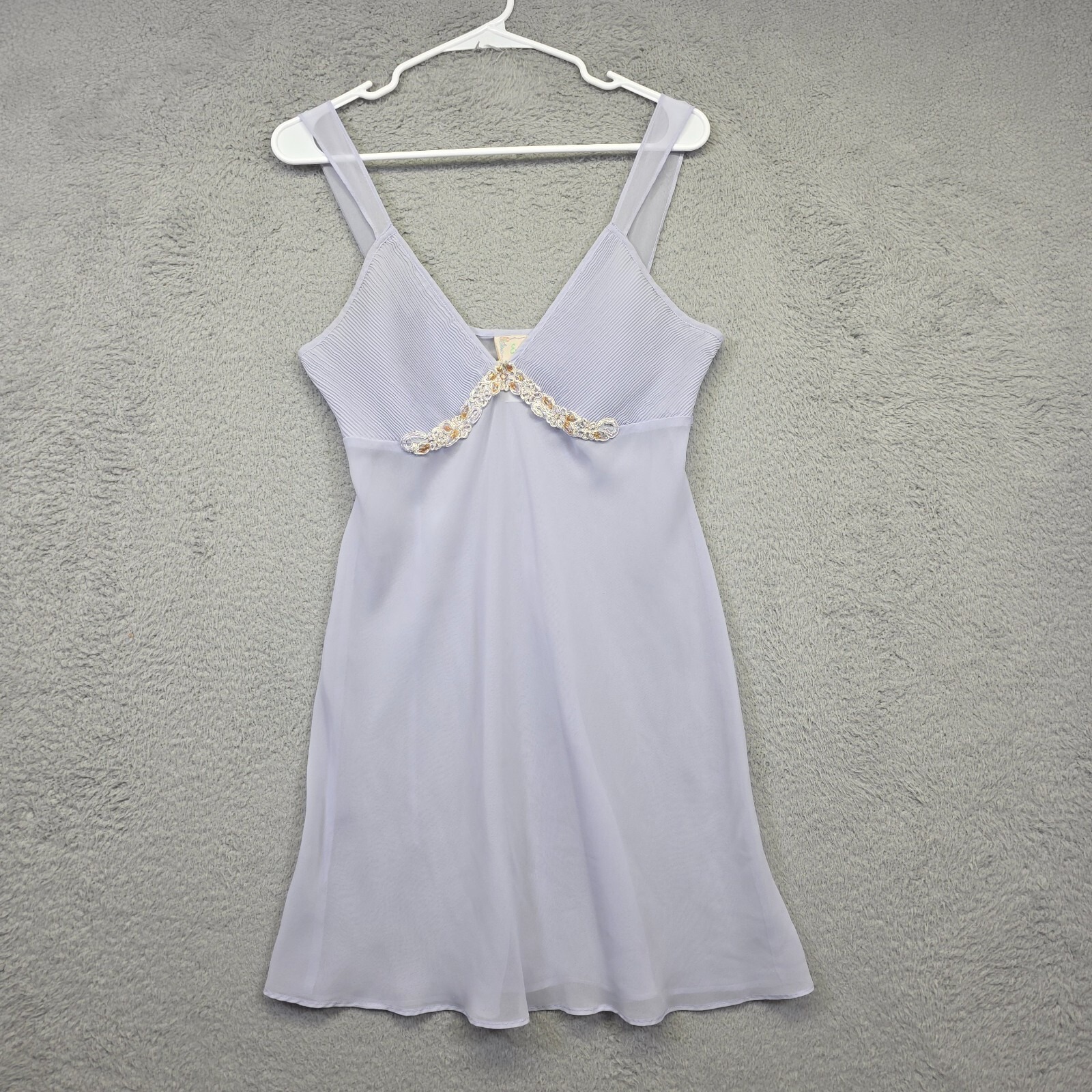Expressions by California Dynasty Nightgown Slip Women S Lavender Romantic Sheer