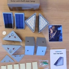 New Solar Stair Lights 8 Pack, Solar Lights Waterproof IP67, Outdoor Step Lights