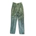 Vintage Distressed Leather High Rise Pleated Tapered Pants Womens 4