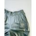 Vintage Distressed Leather High Rise Pleated Tapered Pants Womens 4
