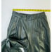 Vintage Distressed Leather High Rise Pleated Tapered Pants Womens 4