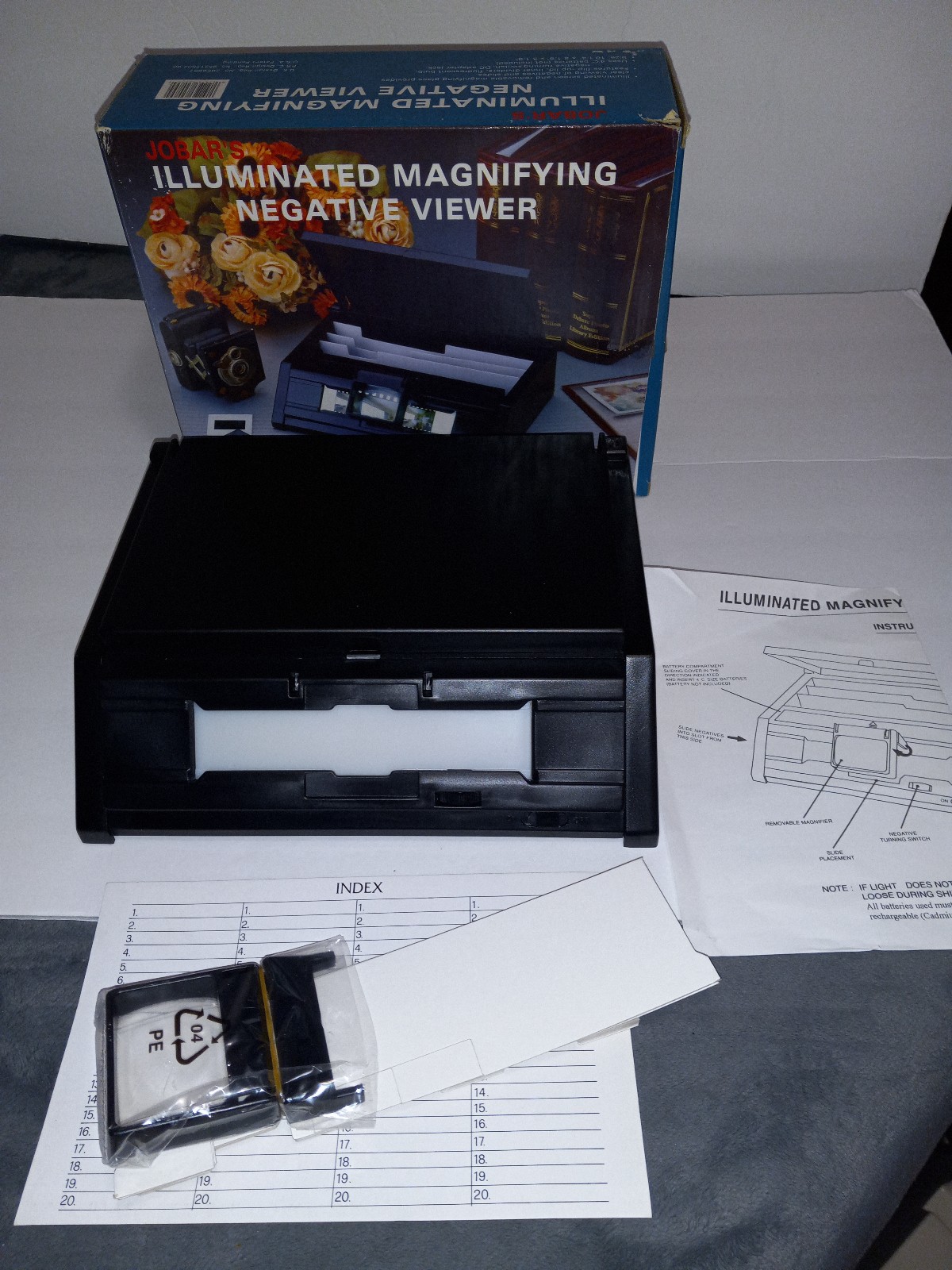 Jobar's Illuminated Magnifying Negative / Slide Viewer - NEW!