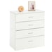 NEW 4 Drawer Chest Dresser Clothes Storage Bedroom Furniture White