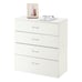NEW 4 Drawer Chest Dresser Clothes Storage Bedroom Furniture White