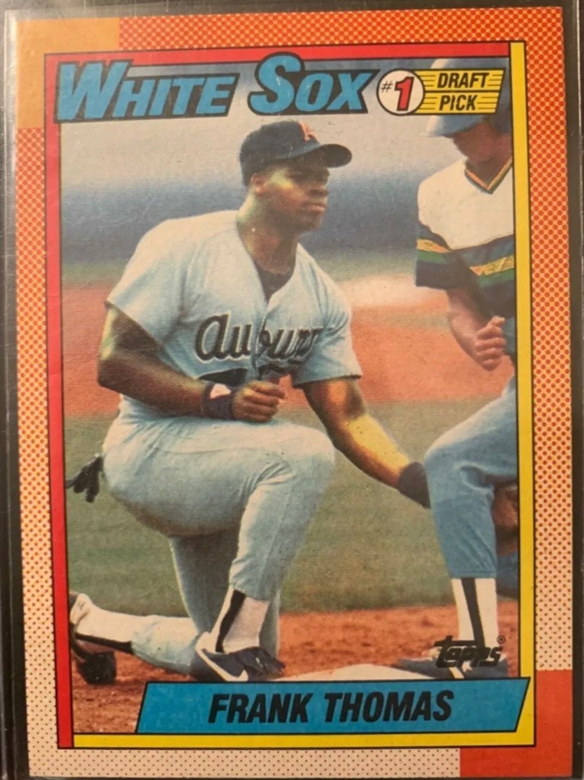 Frank Thomas 1990 Topps Rookie Card #414 Rare error Double Print& no dot