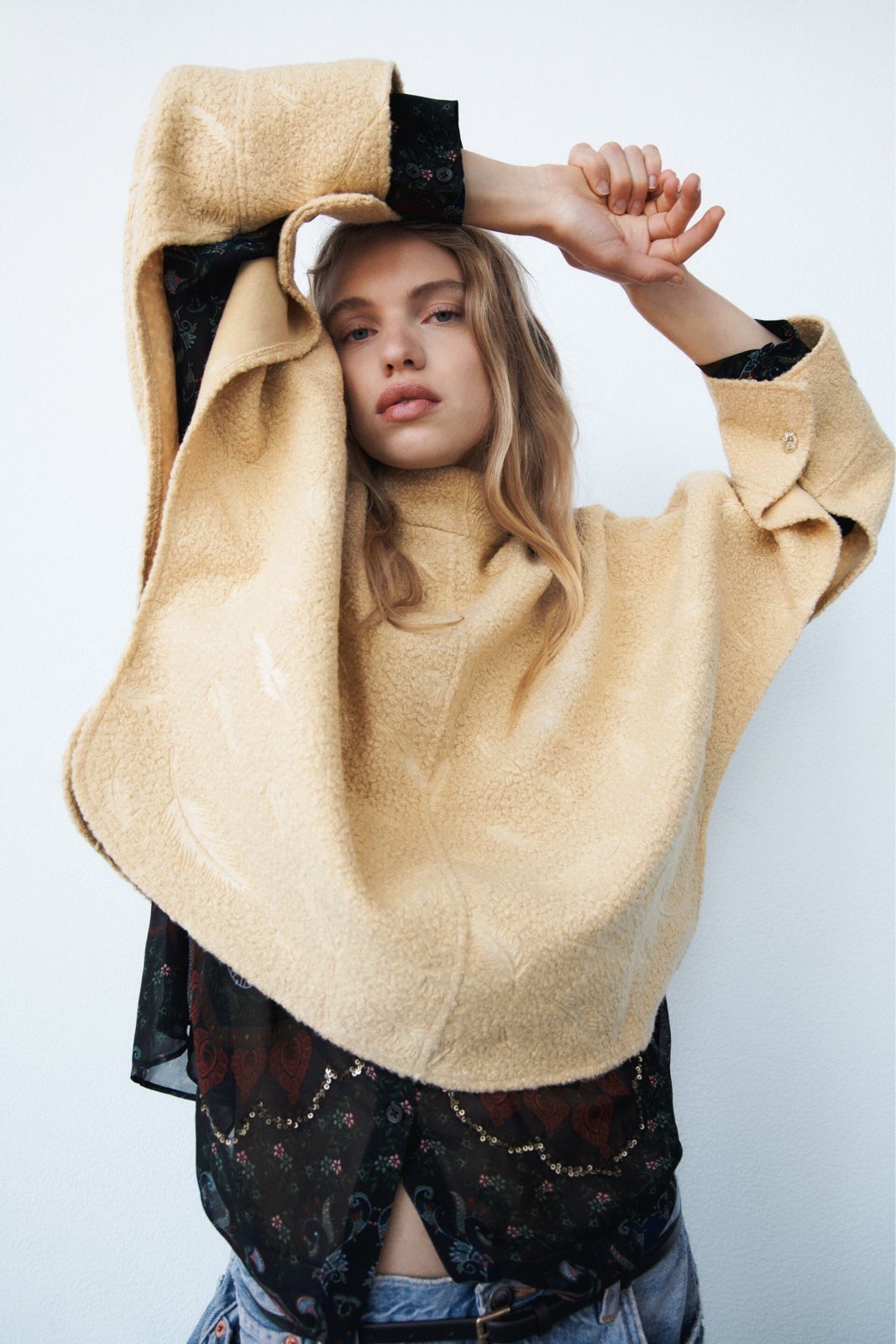 Zara cape sleeve jacket