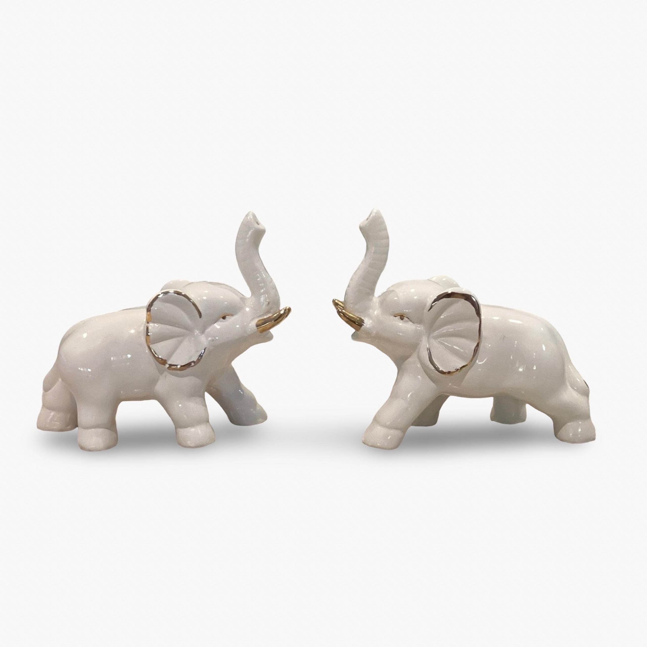 Pair of White Elephants - American Vintage