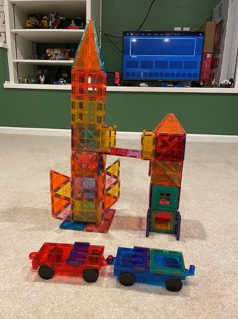 Mangetic Tiles, 100PCS Magnet Building Toys, Magnetic Building Set for Kids