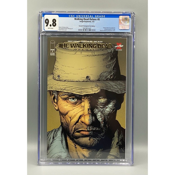 Walking Dead Deluxe #8 - CGC 9.8 - Second Printing/Gold Foil - Comics Vault Live