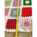 Vintage Crochet Afghan Throw Rainbow Square Blanket Retro 104 x 88