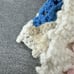 Vintage Crochet Afghan Throw Rainbow Square Blanket Retro 104 x 88