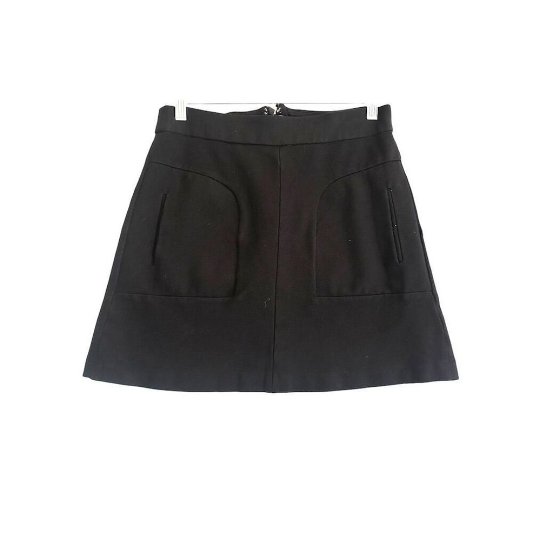 Maeve by Anthropologie Novato Black Mini Skirt Pockets classic women’s size 10