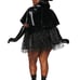 Plus Size Vintage Witch Cosplay Costume Set Black Size 2X