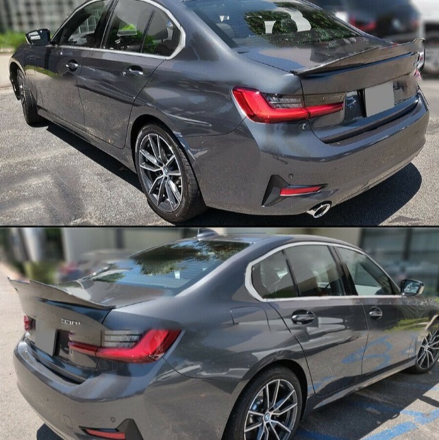 NEW 2019-2022 BMW 320i 330i M340i G20 PSM Real Carbon Fiber Rear Trunk Spoiler