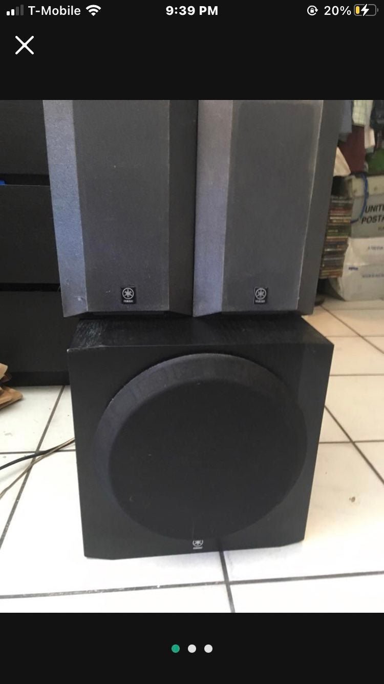 3 YAMAHA SPEAKER NS-AM370SBL /BOOM