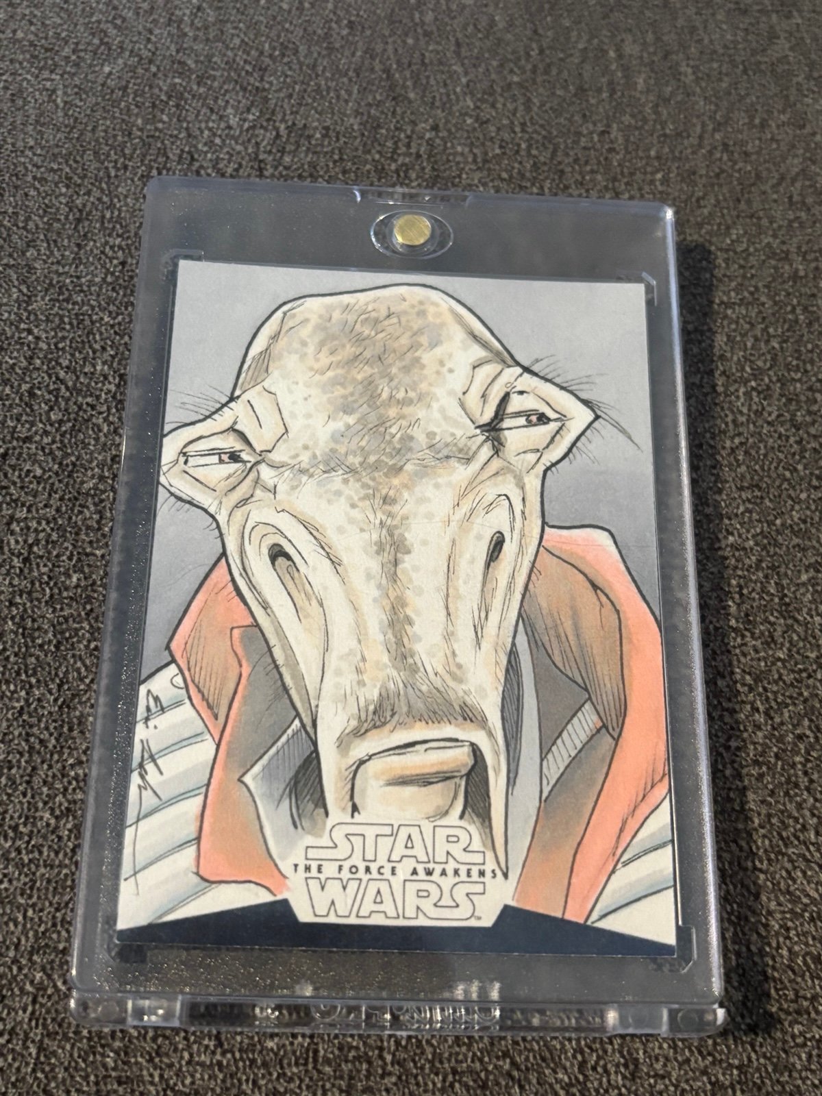 Topps Star Wars Sketch Card 1/1 Ello Asty The Force Awakens Eric Lehtonen
