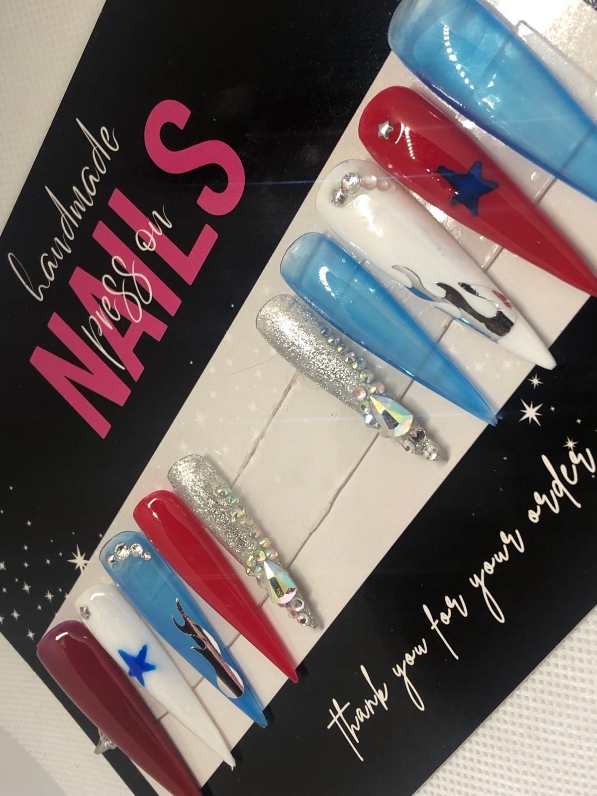 Beyoncé Cowboy carter inspired texas star press on nails