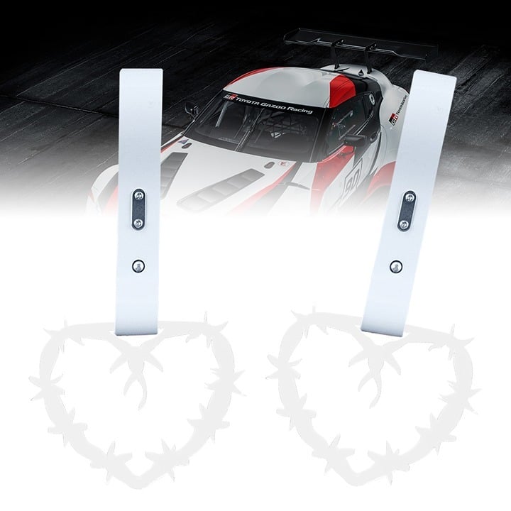 NEW 2PCS BARBED WIRE WHITE JDM TSURIKAWA RING WHITE Handle Strap Drift Charm