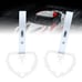 NEW 2PCS BARBED WIRE WHITE JDM TSURIKAWA RING WHITE Handle Strap Drift Charm