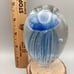Dynasty Gallery Blue Glow in The Dark Hand Blown Glass Jellyfish Paperweight