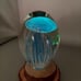 Dynasty Gallery Blue Glow in The Dark Hand Blown Glass Jellyfish Paperweight