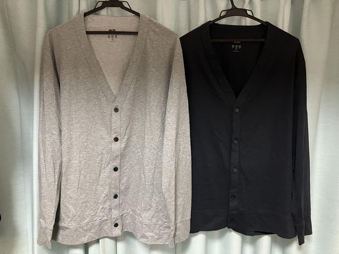 AIRism UV Cut Cardigan (Long Sleeve) 2-Pack XL Navy Gray 422985