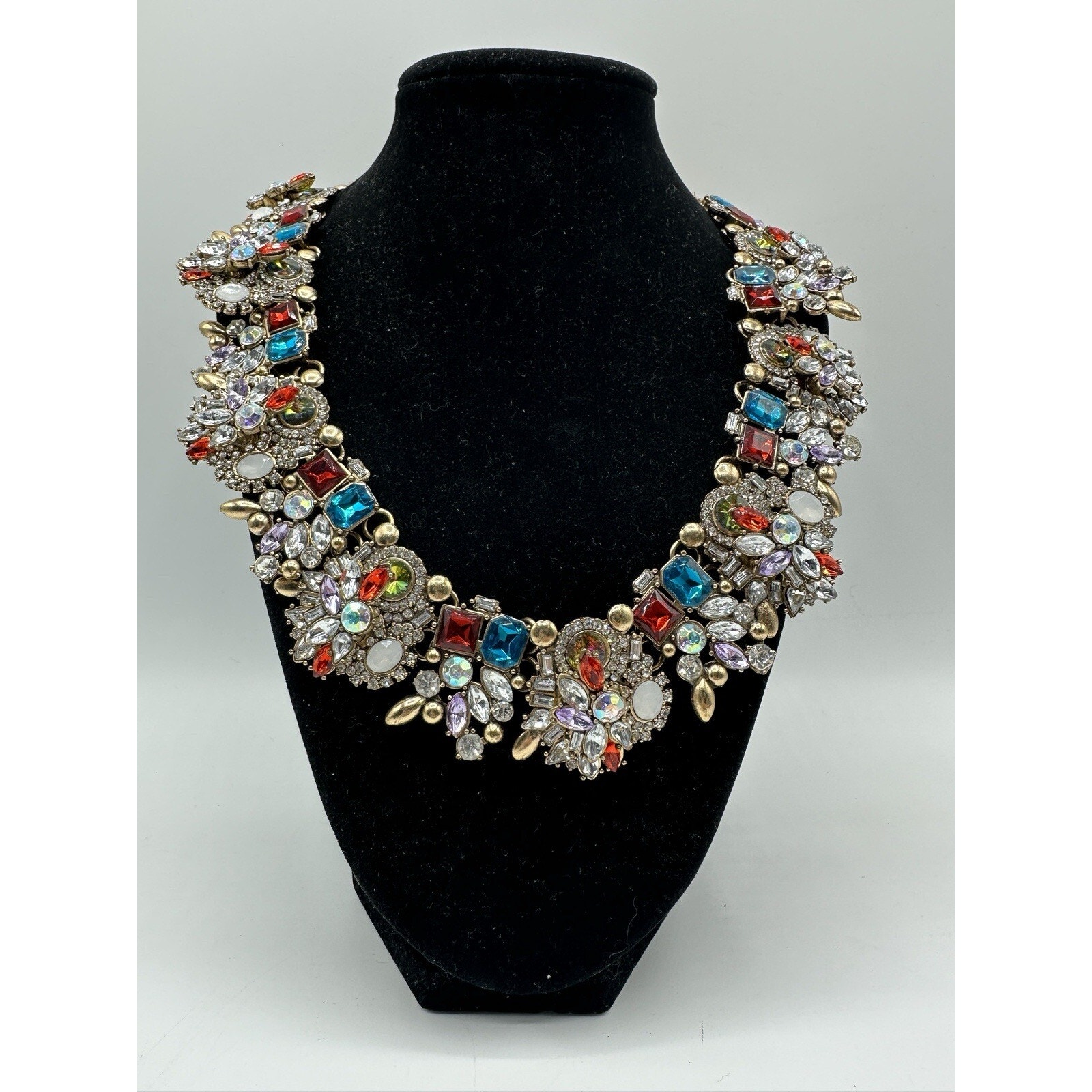Eye Candy Los Angeles Multicolor Rhinestone Statement Necklace, NWOT